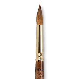 Escoda Reserva Kolinsky-Tajmyr Sable Brush - Pointed Round, Short Handle, Size 12 (close-up)