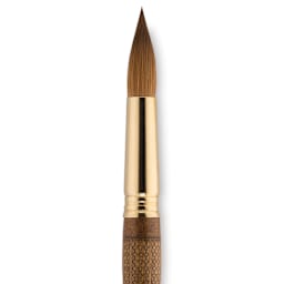 Escoda Reserva Kolinsky-Tajmyr Sable Brush - Pointed Round, Short Handle, Size 18 (close-up)