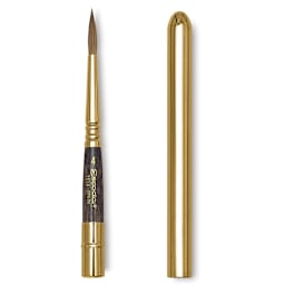 Escoda Reserva Kolinsky-Tajmyr Sable Brush - Pocket Round, Short Handle, Size 4 (cap separate from brush)