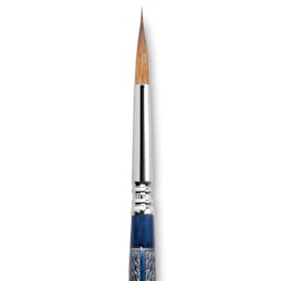 Escoda Optimo Kolinsky Sable Brush - Reservoir Liner, Short Handle, Size 8 close up