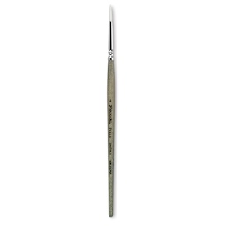 Escoda Perla Toray White Synthetic Brush - Round, Short Handle, Size 4