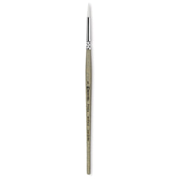 Escoda Perla Toray White Synthetic Brush - Round, Short Handle, Size 6