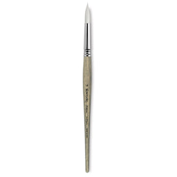 Escoda Perla Toray White Synthetic Brush - Round, Short Handle, Size 14