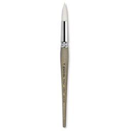 Escoda Perla Toray White Synthetic Brush - Round, Short Handle, Size 18