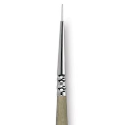 Escoda Perla Toray White Synthetic Brush - Round, Short Handle, Size 3/0 close up