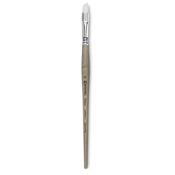 Escoda Perla Toray White Synthetic Brush - Angular, Short Handle, Size 10