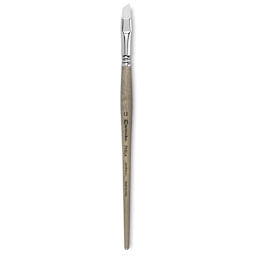 Escoda Perla Toray White Synthetic Brush - Angular, Short Handle, Size 12
