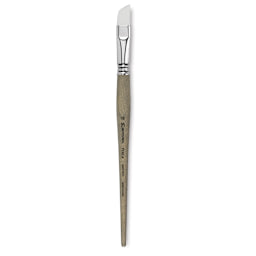 Escoda Perla Toray White Synthetic Brush - Angular, Short Handle, Size 16