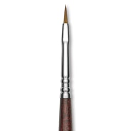 Escoda Prado Tame Synthetic Brush - Filbert, Short Handle, Size 1 (Close-up of brush)