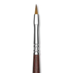 Escoda Prado Tame Synthetic Brush - Filbert, Short Handle, Size 2 (Close-up of brush)