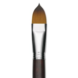 Escoda Prado Tame Synthetic Brush - Filbert, Short Handle, Size 22 (Close-up of brush)