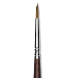 Escoda Prado Tame Synthetic Brush - Round, Short Handle, Size 2, close-up