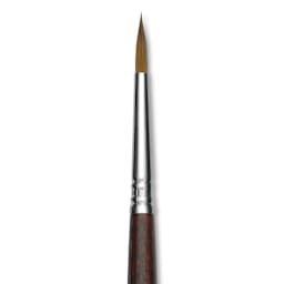 Escoda Prado Tame Synthetic Brush - Round, Short Handle, Size 4, close-up