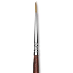 Escoda Prado Tame Synthetic Brush - Round, Short Handle, Size 2/0, close-up