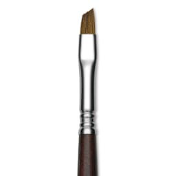 Escoda Prado Tame Synthetic Brush - Angular, Short Handle, Size 8 (Close-up of brush)
