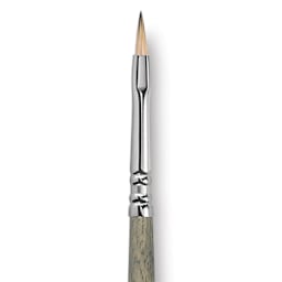 Escoda Tadami Synthetic Mongoose Brush - Filbert, Short Handle, Size 2 close up