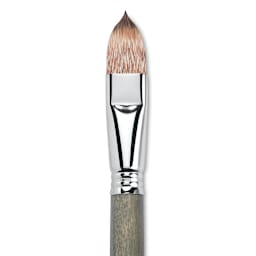 Escoda Tadami Synthetic Mongoose Brush - Filbert, Short Handle, Size 12 close up