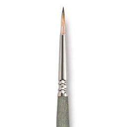 Escoda Tadami Synthetic Mongoose Brush - Round, Short Handle, Size 4 close up