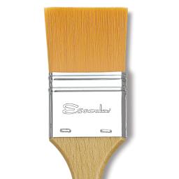 Escoda Barroco Toray Gold Synthetic Brush - Mottler, Size 18 close up