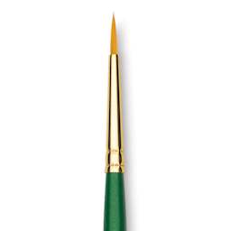 Princeton Good Synthetic Golden Taklon Brush - Round, Short Handle, Size 1 closeup
