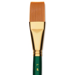 Princeton Good Synthetic Golden Taklon Brush - Stroke, Short Handle, Size 1" closeup