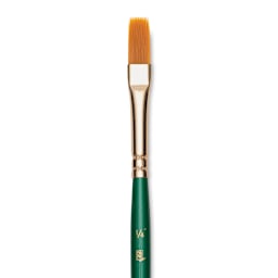 Princeton Good Synthetic Golden Taklon Brush - Stroke, Short Handle, Size 1/4" closeup