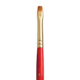 Princeton Heritage Sable Brush - Bright Shader, Short Handle, Size 4 close up