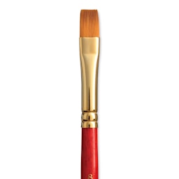 Princeton Heritage Sable Brush - Flat Shader, Short Handle, Size 8 close up