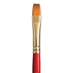 Princeton Heritage Sable Brush - Flat Shader, Short Handle, Size 10 close up