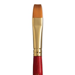 Princeton Heritage Sable Brush - Flat Shader, Short Handle, Size 12 close up