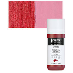 Liquitex Soft Body Artist Acrylic - Alizarin Crimson Hue Permanent, 237 ml bottle and swatch