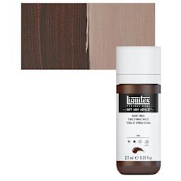 Liquitex Soft Body Artist Acrylic - Burnt Umber, 237 ml and swatch