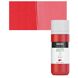 Liquitex Soft Body Artist Acrylic - Cadmium-Free Red Medium, 946 ml bottle and swatch