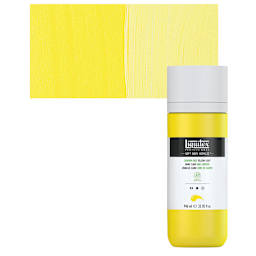 Liquitex Soft Body Artist Acrylic - Cadmium-Free Yellow Light, 946 ml bottle and swatch