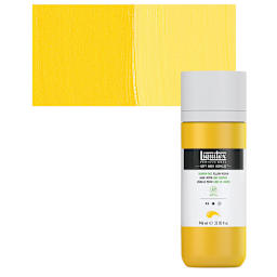 Liquitex Soft Body Artist Acrylic - Cadmium-Free Yellow Medium, 946 ml bottle and swatch