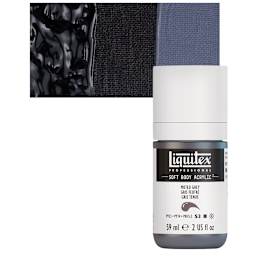 Liquitex Soft Body Artist Acrylic - Muted Grey, 2 oz bottle and swatch
