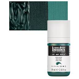 Liquitex Soft Body Artist Acrylic - Muted Green, 2 oz bottle and swatch