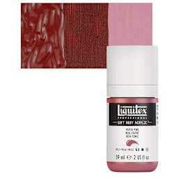 Liquitex Soft Body Artist Acrylic - Muted Pink, 2 oz bottle and swatch