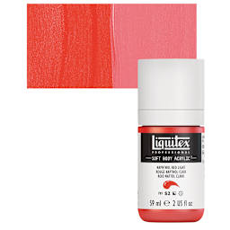 Liquitex Soft Body Artist Acrylic - Naphthol Red Light, 59 ml bottle and swatch