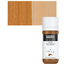 Liquitex Soft Body Artist Acrylic - Raw Sienna, 237 ml and swatch