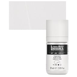 Liquitex Soft Body Artist Acrylic - Titanium White, 59 ml bottle and swatch