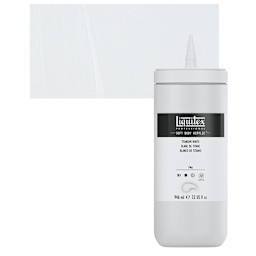 Liquitex Soft Body Artist Acrylic - Titanium White, 946 ml bottle and swatch
