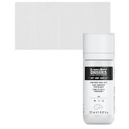 Liquitex Soft Body Artist Acrylic - Transparent Mixing White, 237 ml bottle and swatch