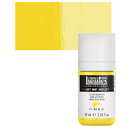 Liquitex Soft Body Artist Acrylic - Yellow Medium Azo, 59 ml bottle and swatch