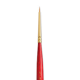 Princeton Heritage Sable Brush - Round, Short Handle, Size 5/0 close up