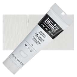 Liquitex Heavy Body Artist Acrylic - Transparent Mixing White, 4.65 oz Tube and swatch