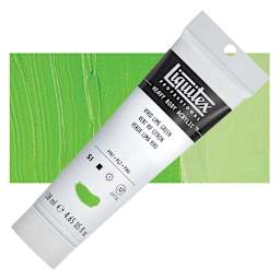 Liquitex Heavy Body Artist Acrylic - Vivid Lime Green, 4.65 oz Tube and swatch