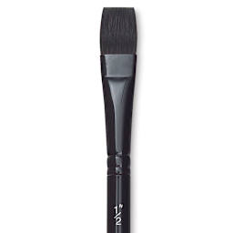 Silver Brush Black Velvet Brush - Square Wash, Size 1/2" close up