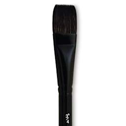 Silver Brush Black Velvet Brush - Square Wash, Size 3/4" close up