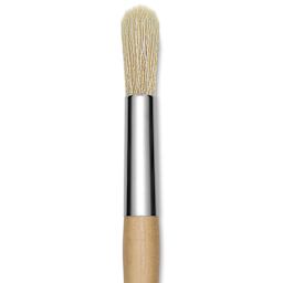 Blick Mega Natural Bristle Brush - Mega Round, Short Handle, Size 30, close-up